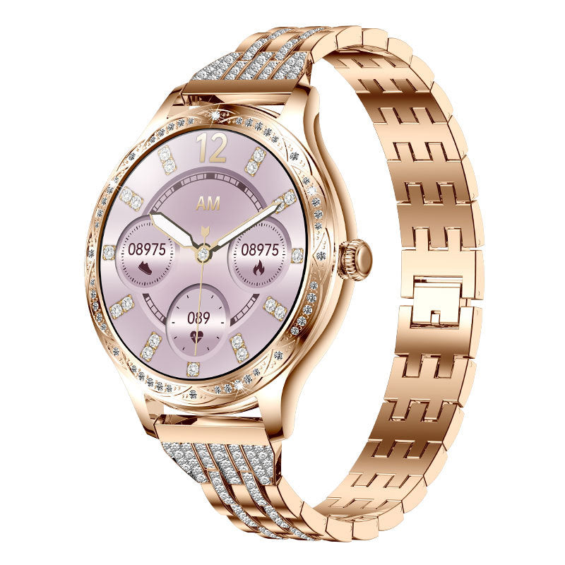 eprolo women's smartwatch AK60 with high-definition display, heart rate, blood pressure, blood oxygen, waterproof sports wristband