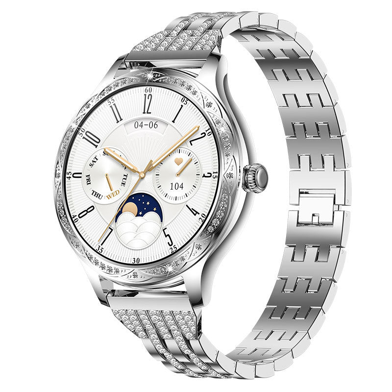 Eprolo women's smartwatch AK60 with high-definition display, sports wristband, heart rate, blood pressure, blood oxygen, waterproof step meter