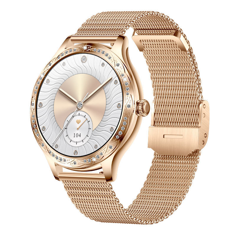 Eprolo women's smartwatch AK60 with high-definition display, sports wristband, heart rate, blood pressure, blood oxygen, and waterproof step meter