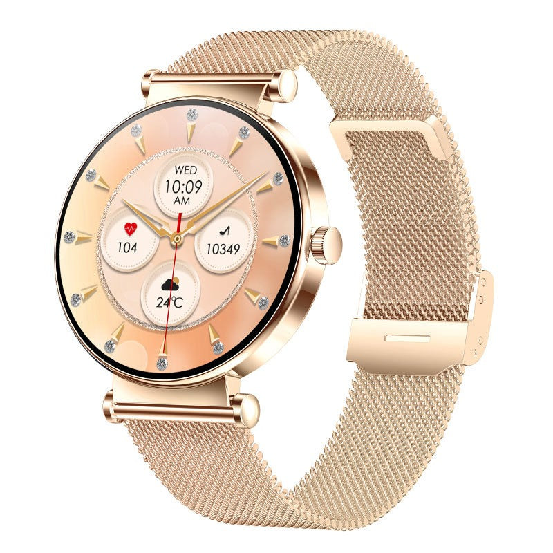 Eprolo Y16 ultra-thin smartwatch with female AMOLED screen displaying time and high-definition 466x466 pixel display.