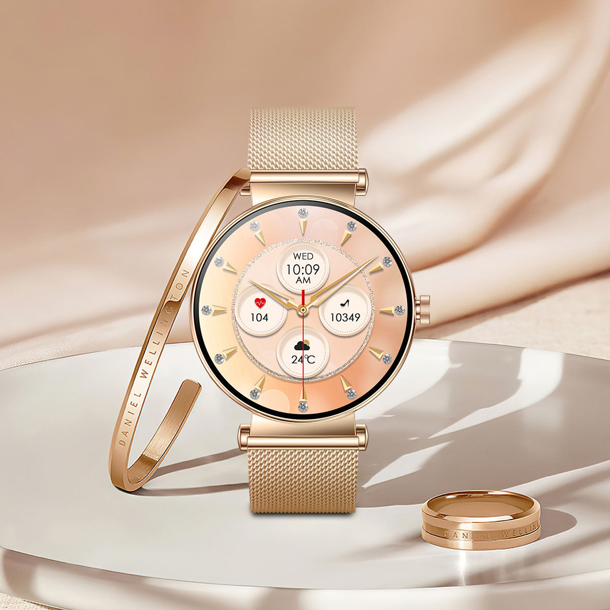 Eprolo Y16 ultra-thin smartwatch with female AMOLED always-on display, high-definition 466x466 pixel screen, sleek design