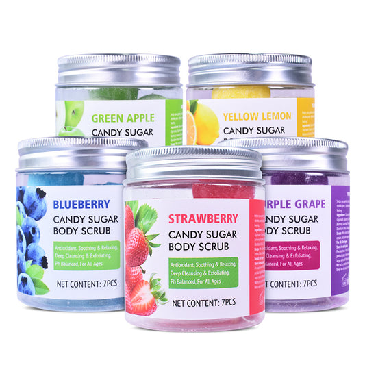 Brushed Candy Scrub Cream Fruit Fragrance Bath Salt Scrub Ball Body Scrub Cream - American Smart