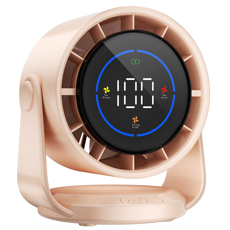 Eprolo 2025 high-speed circulating desktop fan with digital display, 6-inch size, turbo airflow, ideal for home cooling.