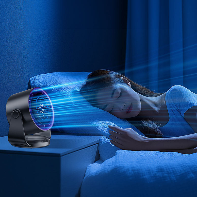 Eprolo 2025 high-speed circulating fan with digital display, 6-inch turbo desktop electric fan for home cooling.