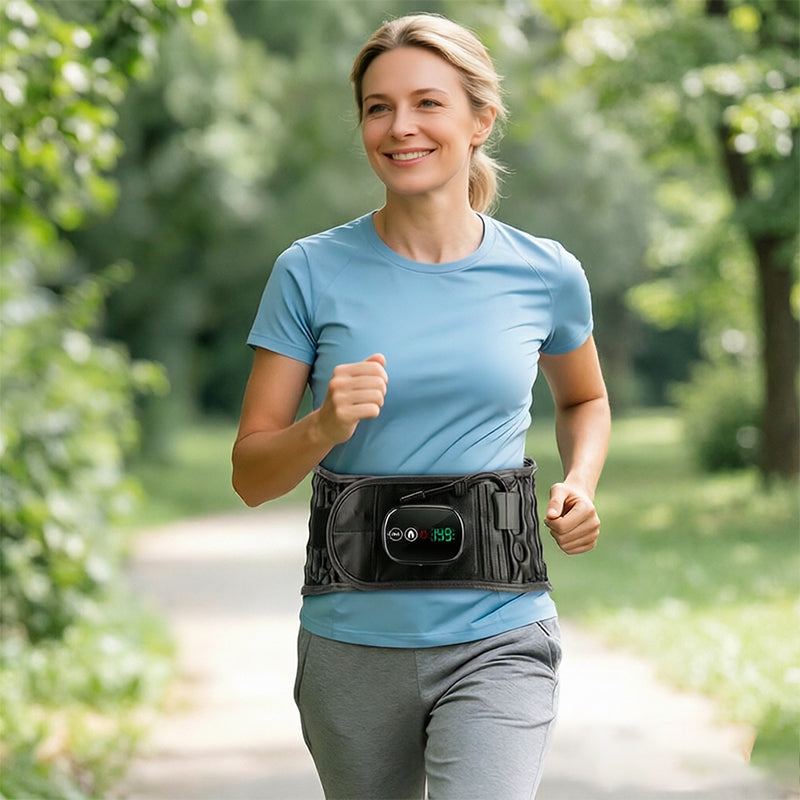 Electric Heating & Massage Waist Belt, Inflatable Airbag Lumbar Support for Back Pain and Posture Correction - American Smart