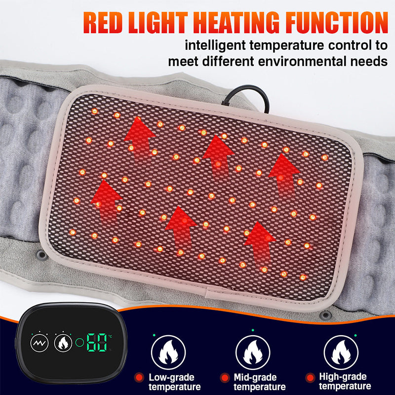 Electric Heating & Massage Waist Belt, Inflatable Airbag Lumbar Support for Back Pain and Posture Correction - American Smart