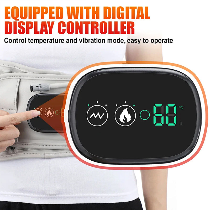 Electric Heating & Massage Waist Belt, Inflatable Airbag Lumbar Support for Back Pain and Posture Correction - American Smart