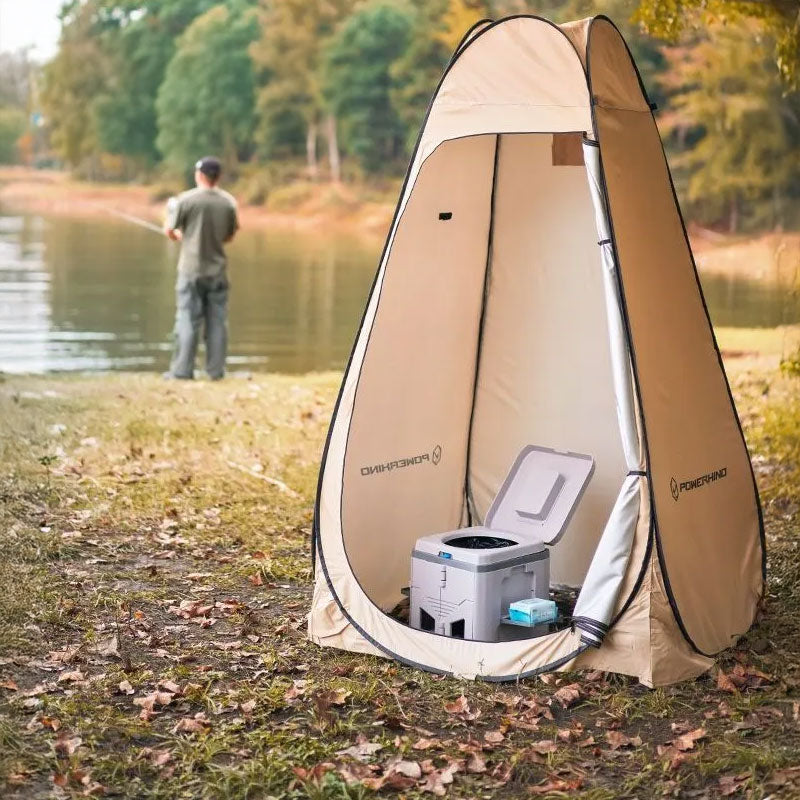 Foldable portable toilet by eprolo, compact outdoor camping and car emergency stool with odor-proof design for adult travel use.