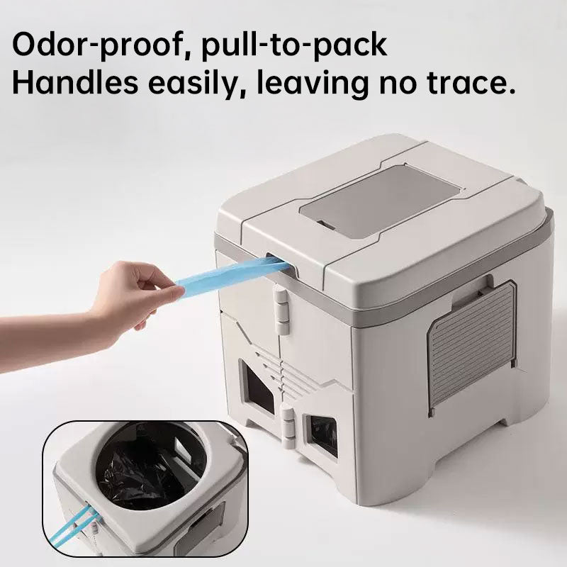 eprolo foldable portable car and camping toilet with odor-proof design, compact outdoor emergency travel stool for adults