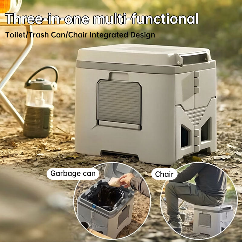 Eprolo foldable portable car and camping toilet with odor-proof design, compact outdoor travel toilet for adults.
