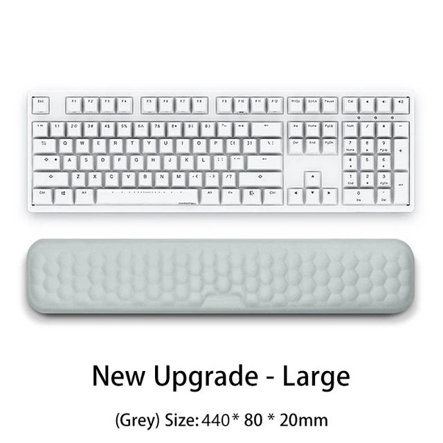 Ergonomic eprolo keyboard and mouse wrist rest with memory foam for comfortable office typing and wrist protection.