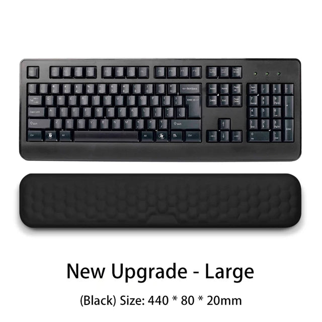 Ergonomic eprolo keyboard and mouse wrist rest with memory foam for comfortable office typing and wrist support.