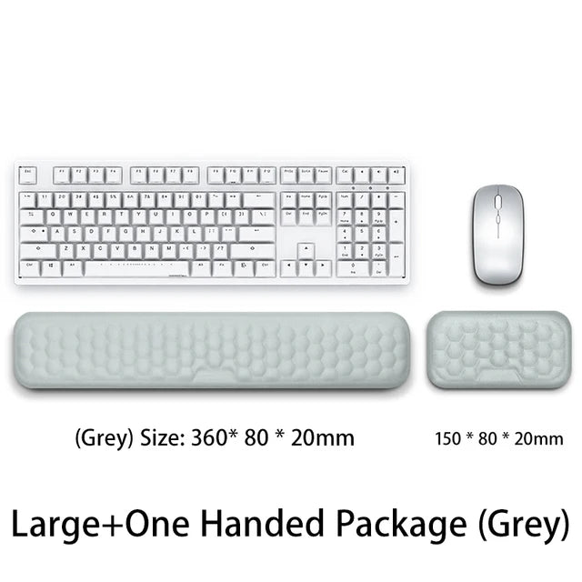 Ergonomic eprolo keyboard and mouse wrist rest with memory foam for comfortable office typing and wrist support.