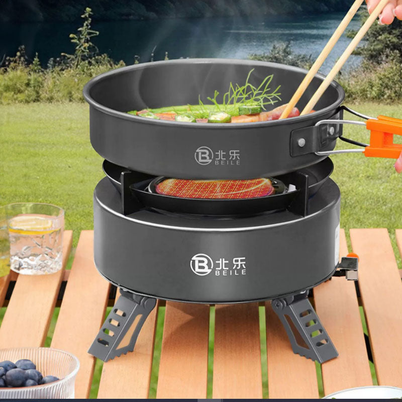 Eprolo Explorer 4000W infrared camping stove with portable design, windproof features, and electronic ignition for outdoor cooking.