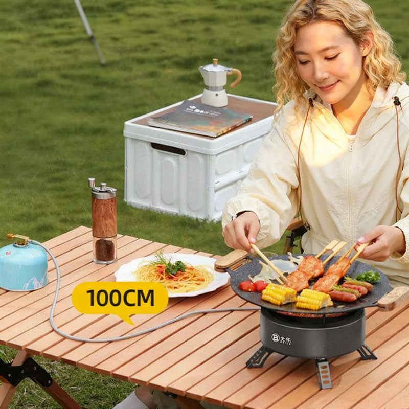 Eprolo Explorer 4000W infrared camping stove, portable and windproof with electronic ignition for outdoor cooking.