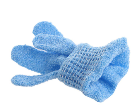 Eprolo exfoliating shower bath glove for body and back scrubbing, made of soft material for skin massage and cleansing.