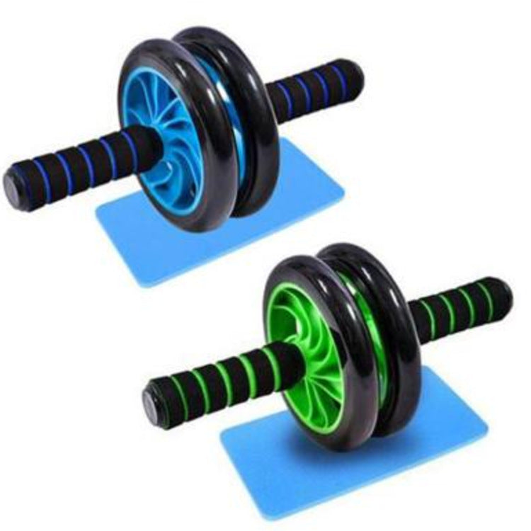 Abdominal Exercise Roller - Classic Dual Wheel with Foam Handles - Includes Extra Thick Knee Pad - American Smart