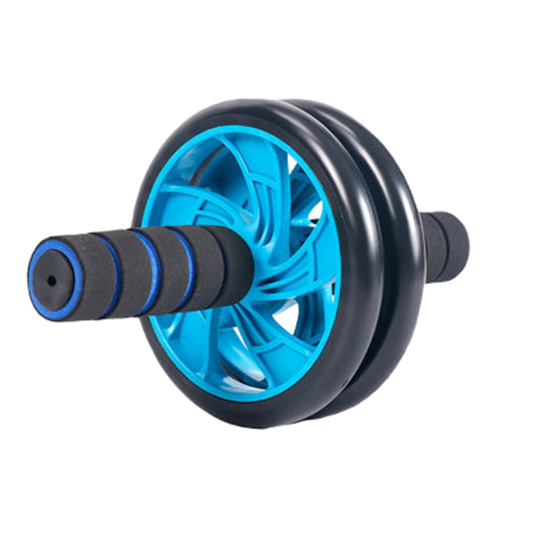 Abdominal Exercise Roller - Classic Dual Wheel with Foam Handles - Includes Extra Thick Knee Pad - American Smart