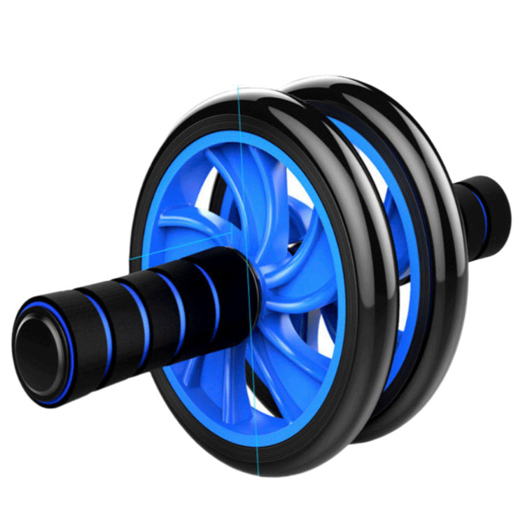 Abdominal Exercise Roller - Classic Dual Wheel with Foam Handles - Includes Extra Thick Knee Pad - American Smart