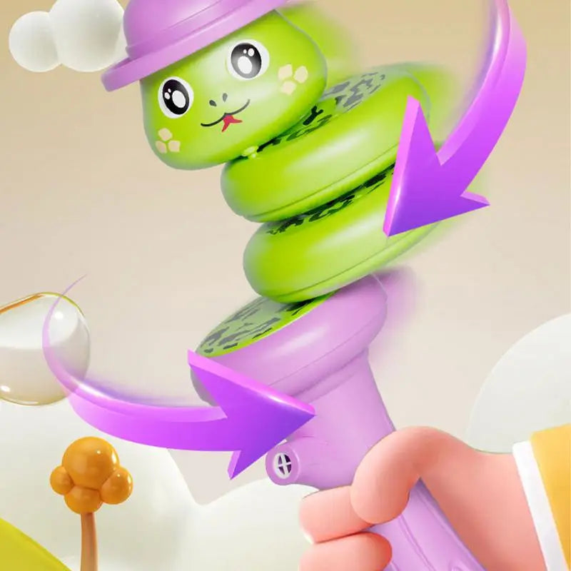 Colorful cartoon snake-shaped whistle toy by eprolo featuring twisting, rotating, and balancing snake and dragon design for stress relief.