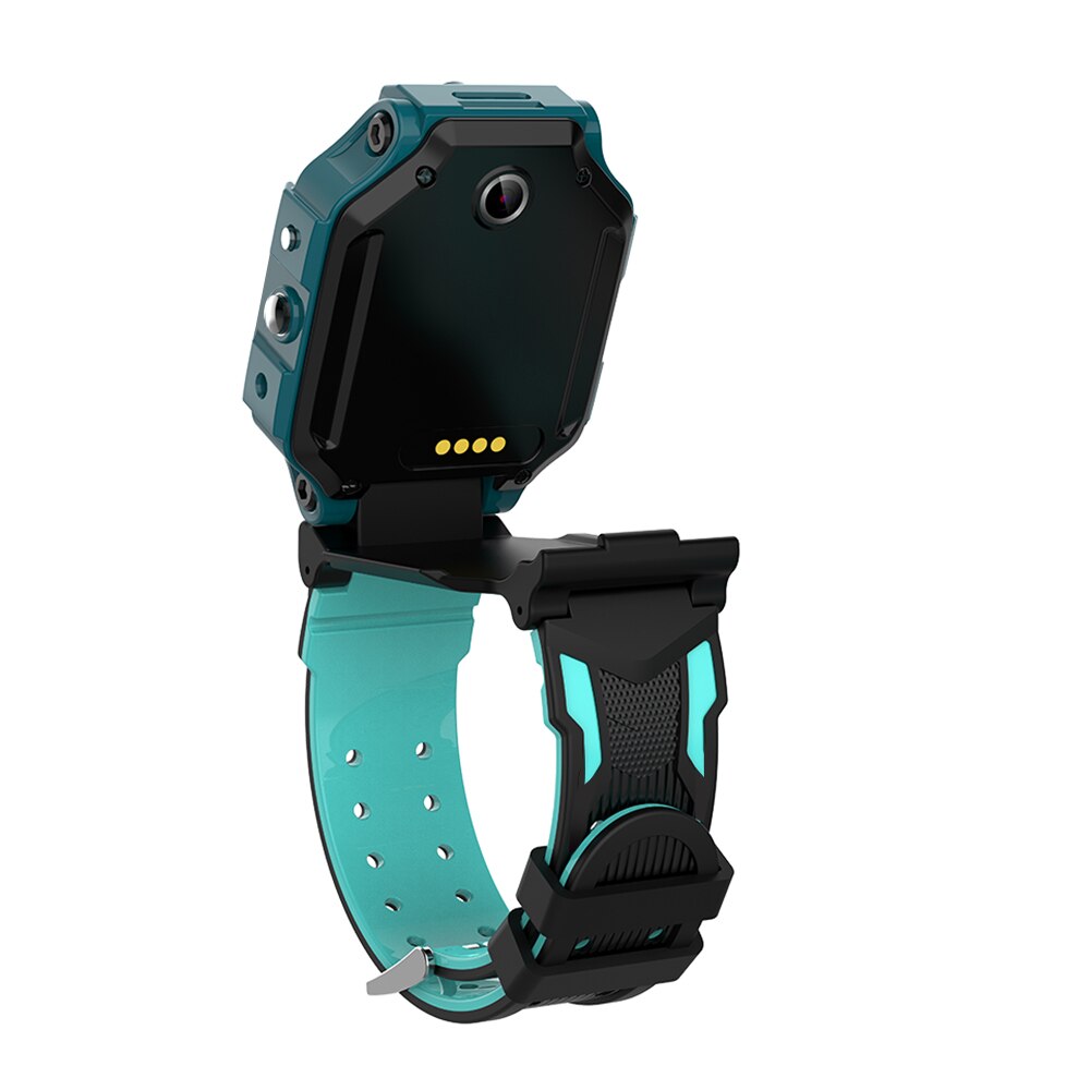 Eprolo Q19 waterproof kids smart watch with dual cameras, flip design, SOS, LBS positioning, and mobile phone features.