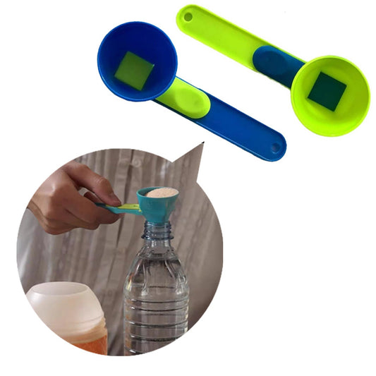 Eprolo mess-free measuring funnel with sliding spoon for protein powder, egg yolk separation, and precise liquid measurement.