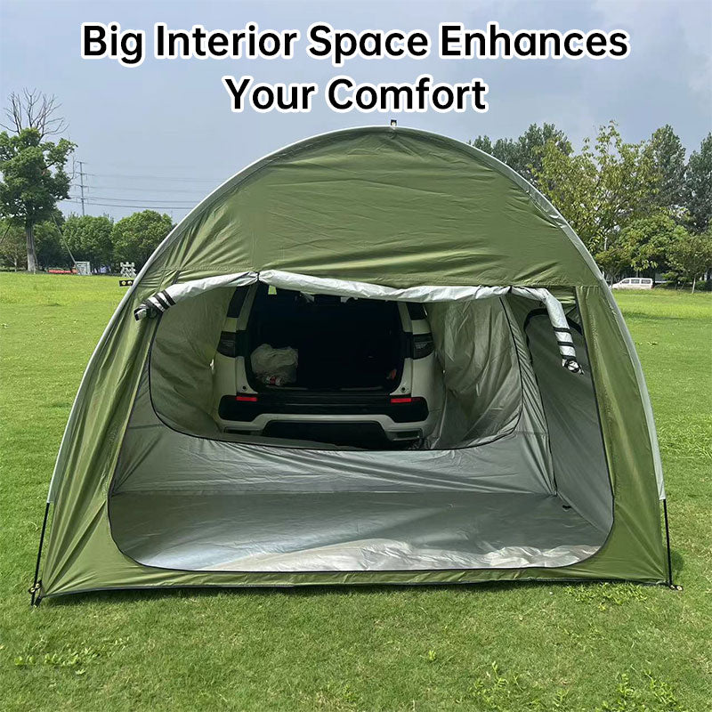 Eprolo outdoor car trunk rear tent with canopy, sun-resistant camping gear for shade and shelter during outdoor trips