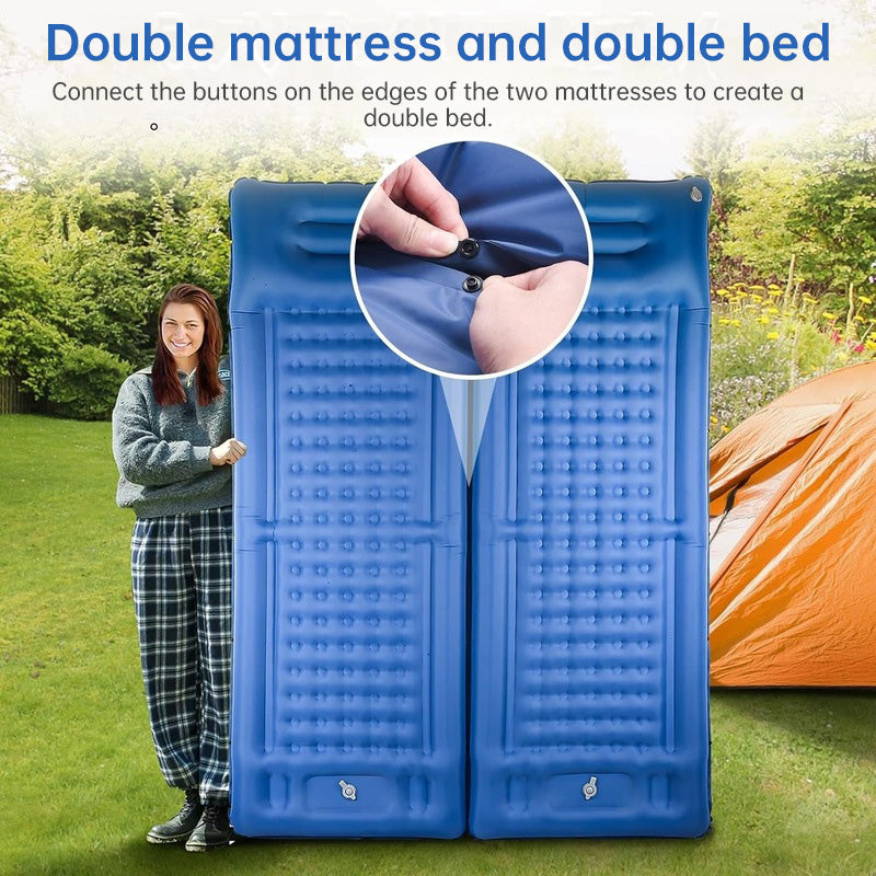 Eprolo outdoor self-inflating camping mattress with built-in pump, ultralight design for hiking, travel, and fishing adventures.