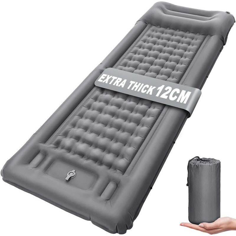 Eprolo outdoor self-inflating camping mattress with built-in pump, ultralight design for hiking, travel, and fishing trips