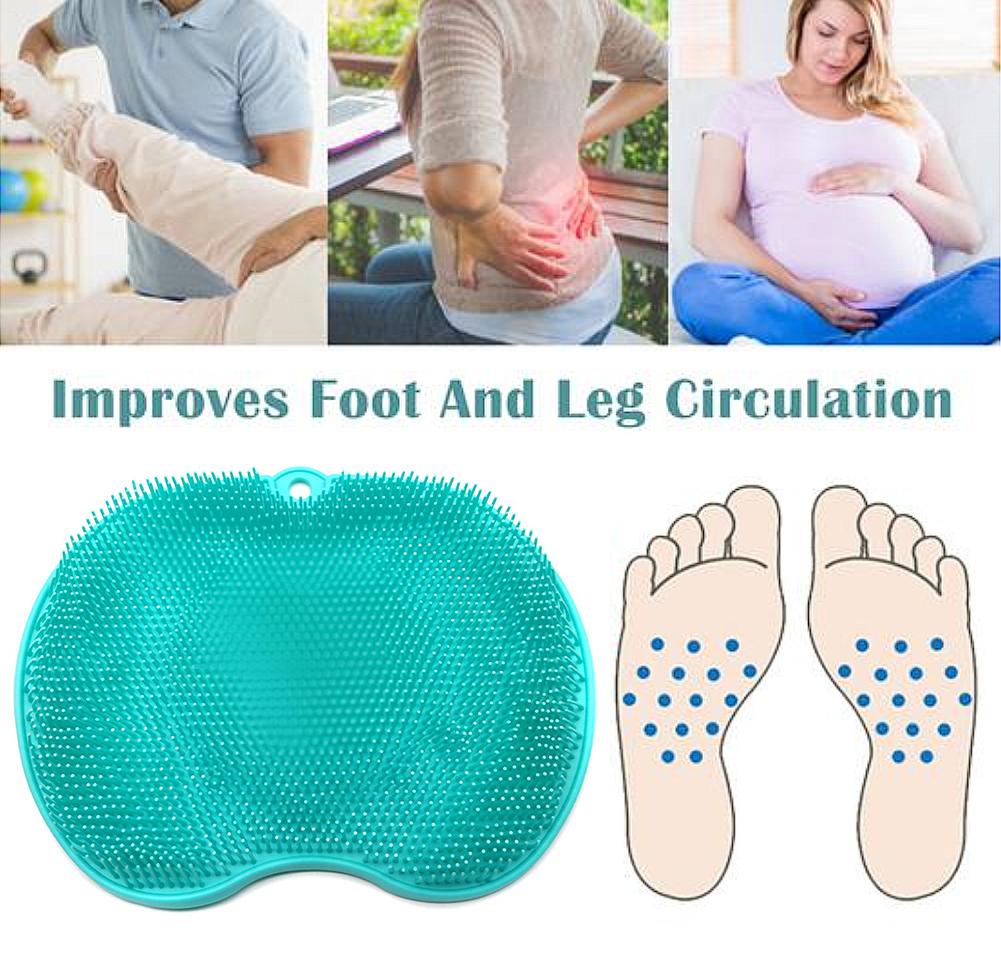 Eprolo pregnant women and elderly feet cleaning brush with scrubber pad for shower massage and foot washing.