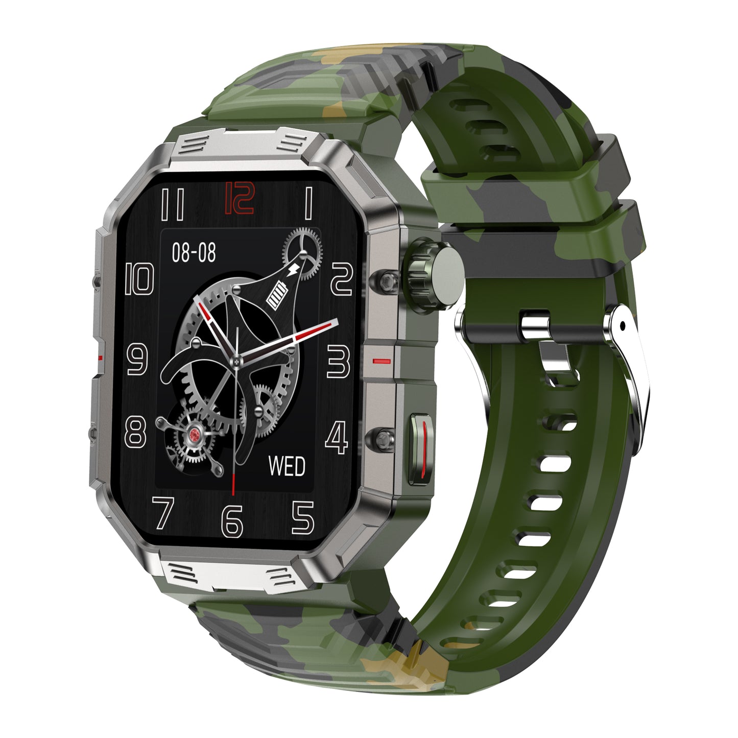 Eprolo GW55 HD Bluetooth smart watch with NFC, multi-sport mode, sleep monitoring, and voice call feature displayed on screen