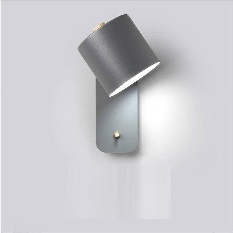 Eprolo Nordic-style macaron LED wall lamp in minimalist design, suitable for bedroom, study, or dining room with switch.