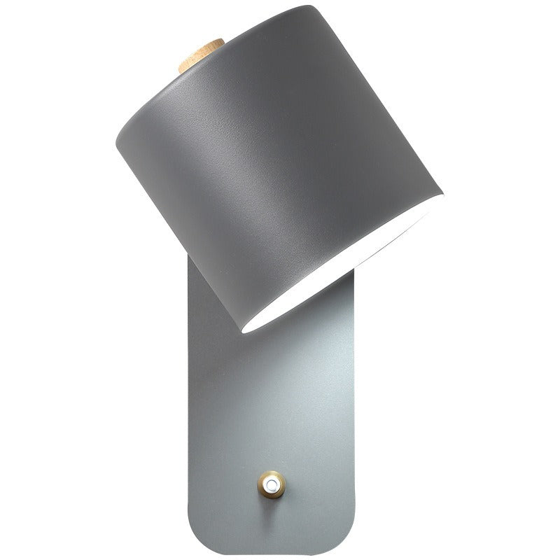 Eprolo Nordic bedside wall lamp with switch, minimalist macaron LED design for bedroom, study, or dining room decor.