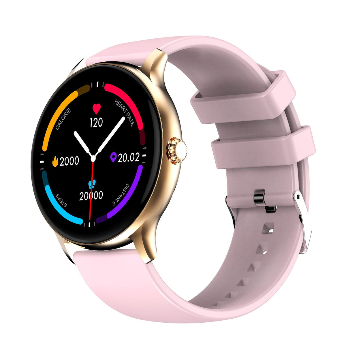 eprolo Z12PRO Smart Bluetooth watch displaying blood pressure, heart rate, and fitness data on a sleek black device.