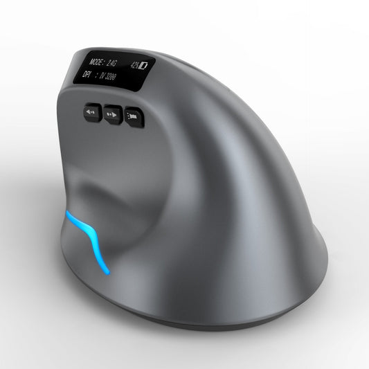 Eprolo ZELOTES Master F-26C Bluetooth wireless mouse with dual mode grip, vertical anti-slip hand design, and charging port
