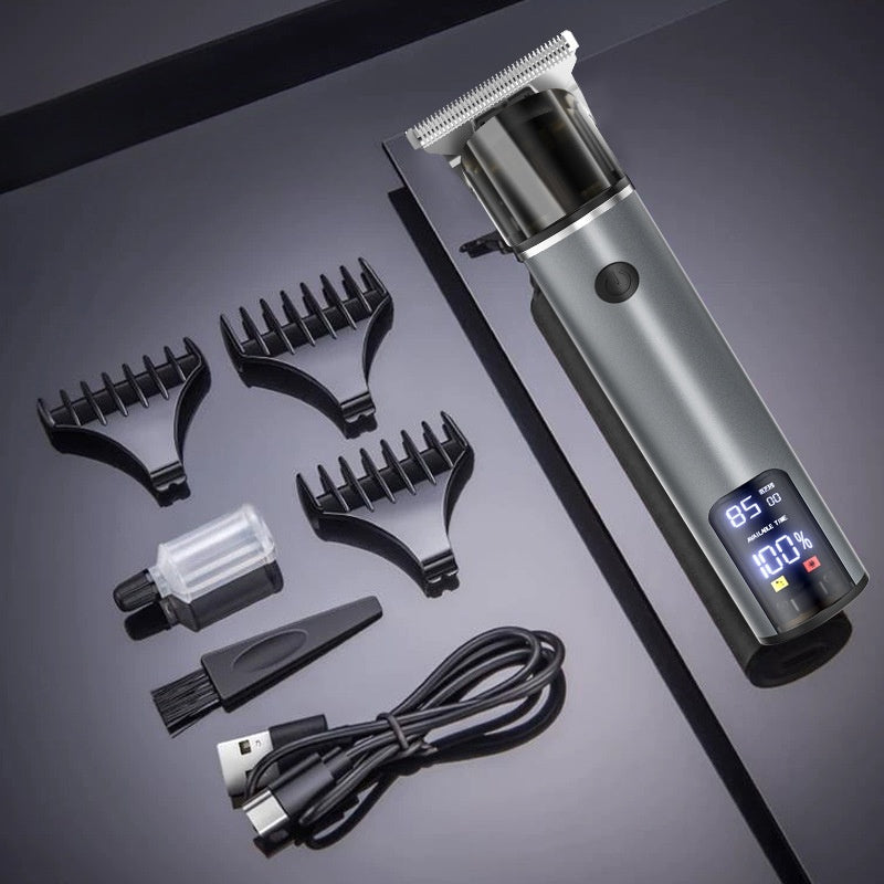Eprolo electric hair clipper with oil, cutting head, and carving attachment for bald head grooming and hair trimming.