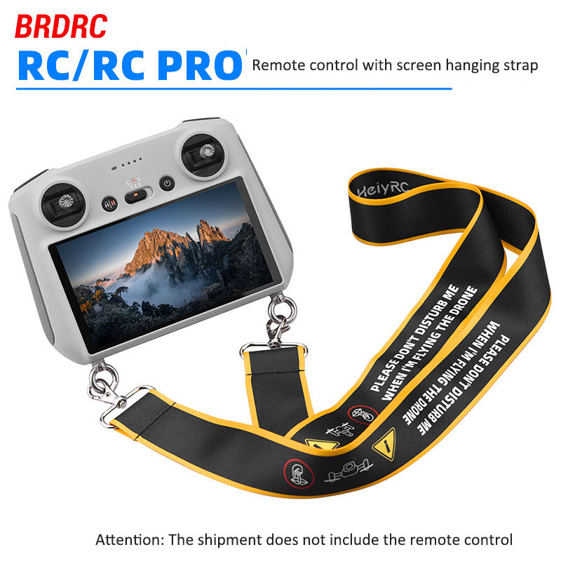 Eprolo neck strap with safety slogan for DJI Mini 3 Pro drone remote control, hanging accessory for secure handling.