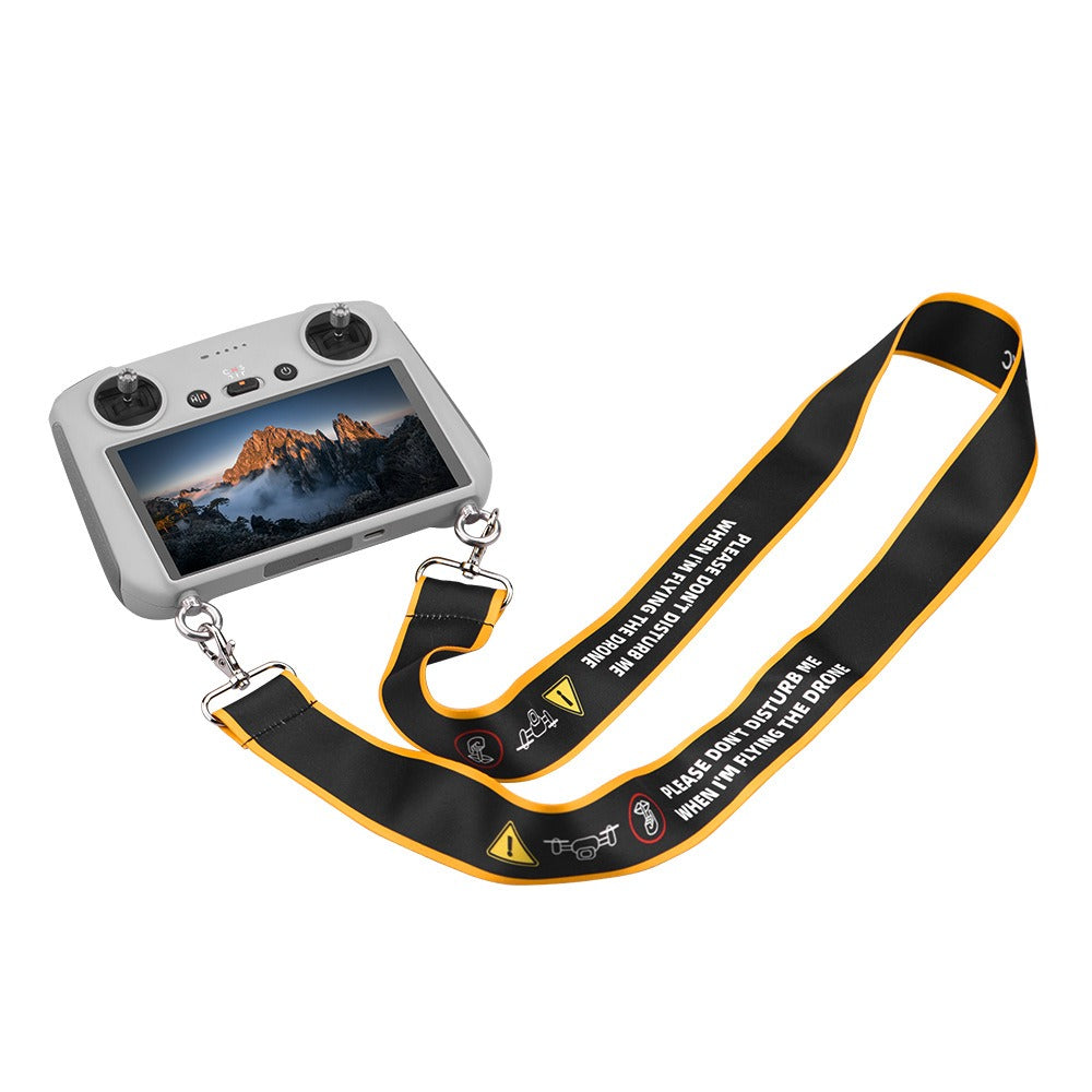 Eprolo neck strap with safety slogan for DJI Mini 3 Pro drone remote control, hanging accessory with adjustable strap