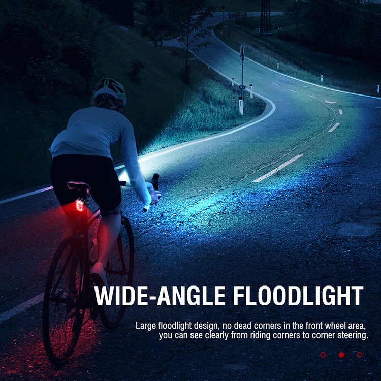 Eprolo bicycle headlights and taillights for mountain and road bikes, rainproof cycling lights for night riding and kids' bikes.