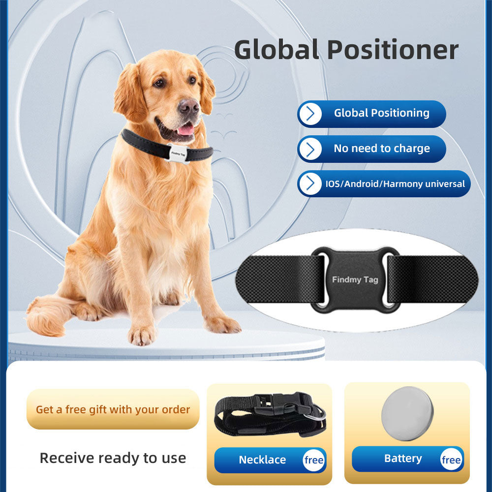 eprolo Pet Loss Preventer GPS Airtag tracker attached to a cat and dog collar for intelligent pet loss prevention and tracking.