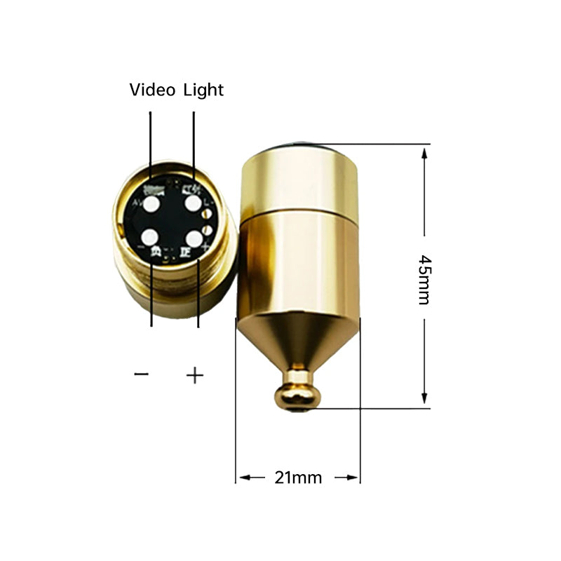 Underwater fishing camera by eprolo with infrared, waterproof design, showing lens and cables for fish finder use.