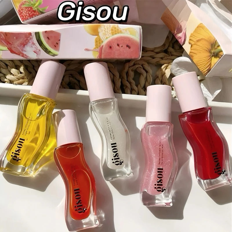 Eprolo Hydrating Lip Oil Gloss Honey Gold 6-in-1 moisturizing lip care with glossy finish and nourishing ingredients.