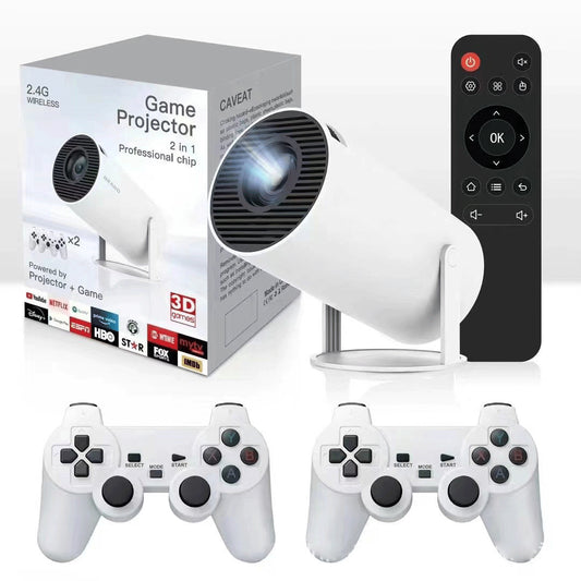 Eprolo HY300/P30 4K Android 11 game console with HD projection, home projector, and sleek design.