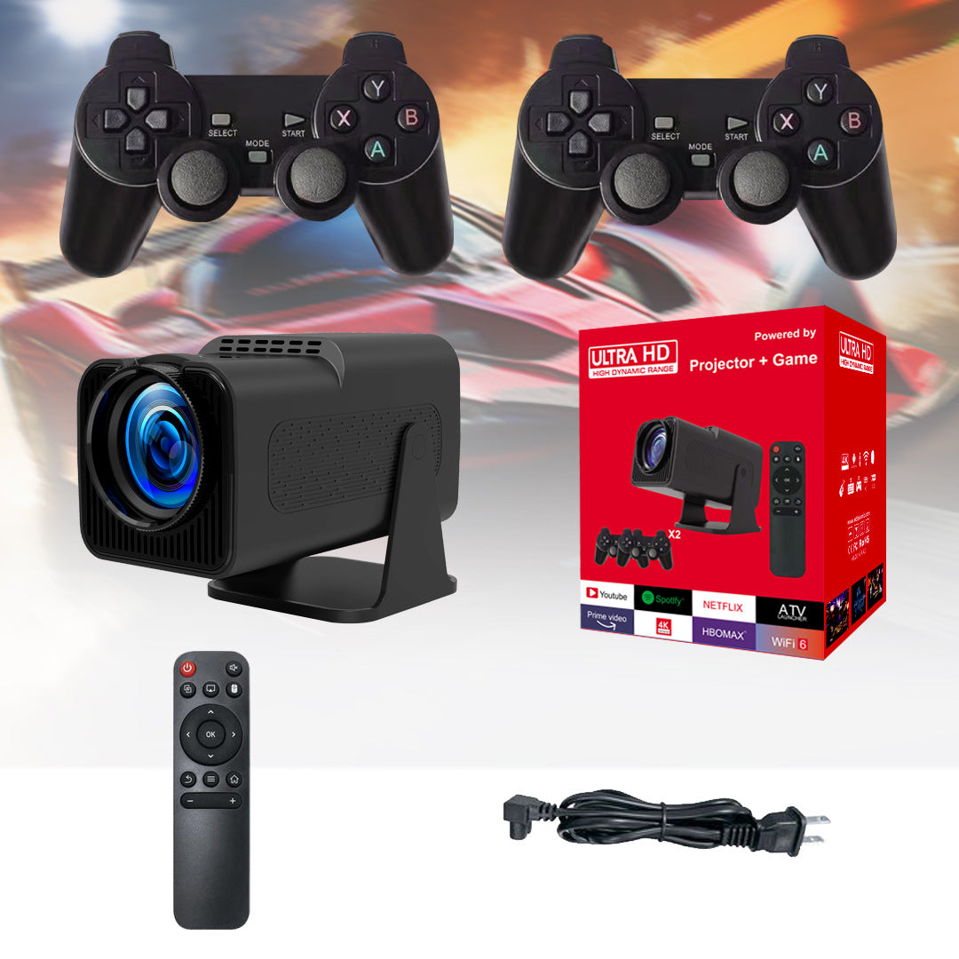 eprolo MP3 Games F600 portable wireless projector with 4K Full HD LCD display, 32GB storage, Android, and 180-degree projection.