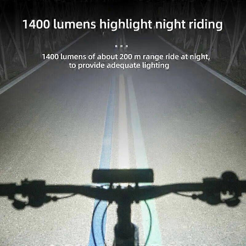 eprolo high-capacity waterproof scooter and bike light mounted on handlebars, bright LED illumination for night riding