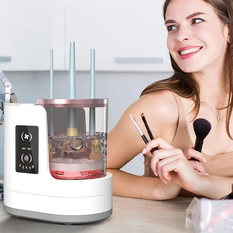 Electric Makeup Brush Cleaner Rechargeable Makeup Brushes Cleaning Tool Automatic Makeup Brush Cleaning Stand Device - American Smart