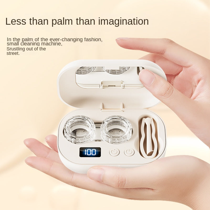 eprolo ultrasonic contact lens cleaner case with automatic high-frequency cleaning for efficient lens hygiene