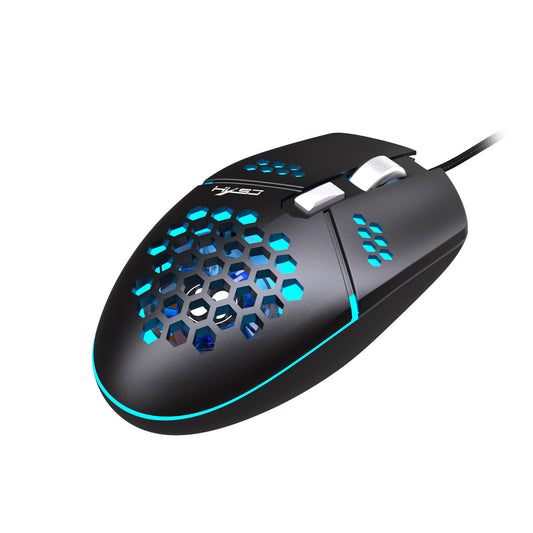 Eprolo J400 gaming mouse with macro programming, wired design, 8000 DPI, adjustable sensitivity, and anti-sweat features.