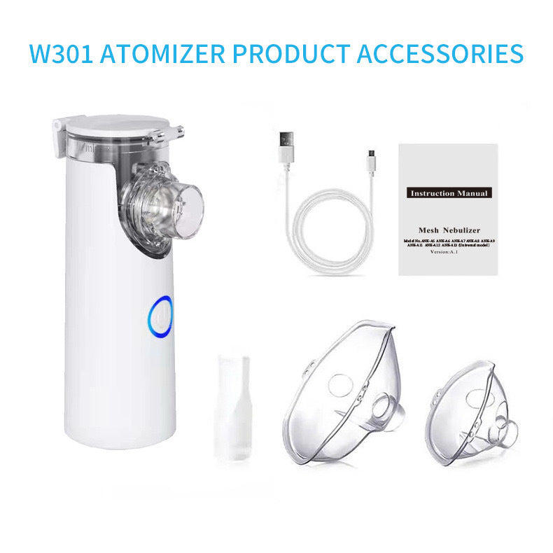 Eprolo outdoor portable silent mesh nebulizer and inhaler for kids and adults, compact emergency first aid device for asthma relief.