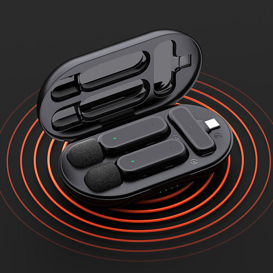 Eprolo K61 wireless lavalier microphone with charging chamber, ideal for TikTok live, video capture, and noise reduction.